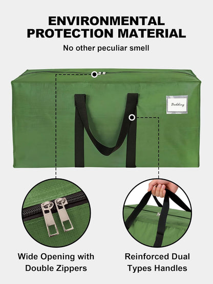 Supports 200lbs Heavy Duty Moving Bags - Strong Zipper & Wrap-Around Handles - Water-Resistant Storage Totes, Durable Alternative to Moving Boxes - 8 Pack - Semi-Transparent