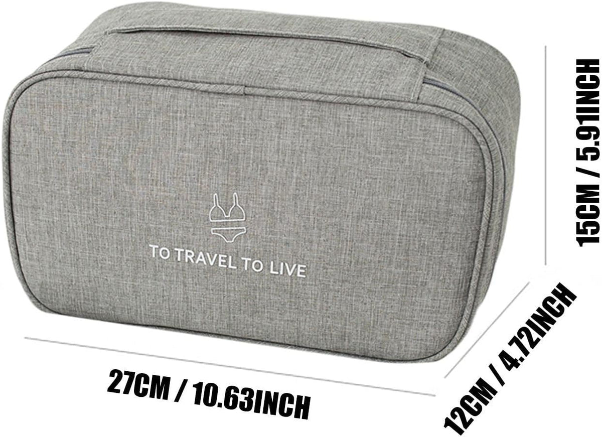 Travel Bra Underwaer Organizer Compact Lingerie Box Fornight Toiletry Bag, Portable Multi-Functional Underwear Organizer Case with Handle Travel Storage Bag Cube Cosmetic Bag
