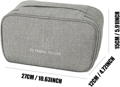 Travel Bra Underwaer Organizer Compact Lingerie Box Fornight Toiletry Bag, Portable Multi-Functional Underwear Organizer Case with Handle Travel Storage Bag Cube Cosmetic Bag