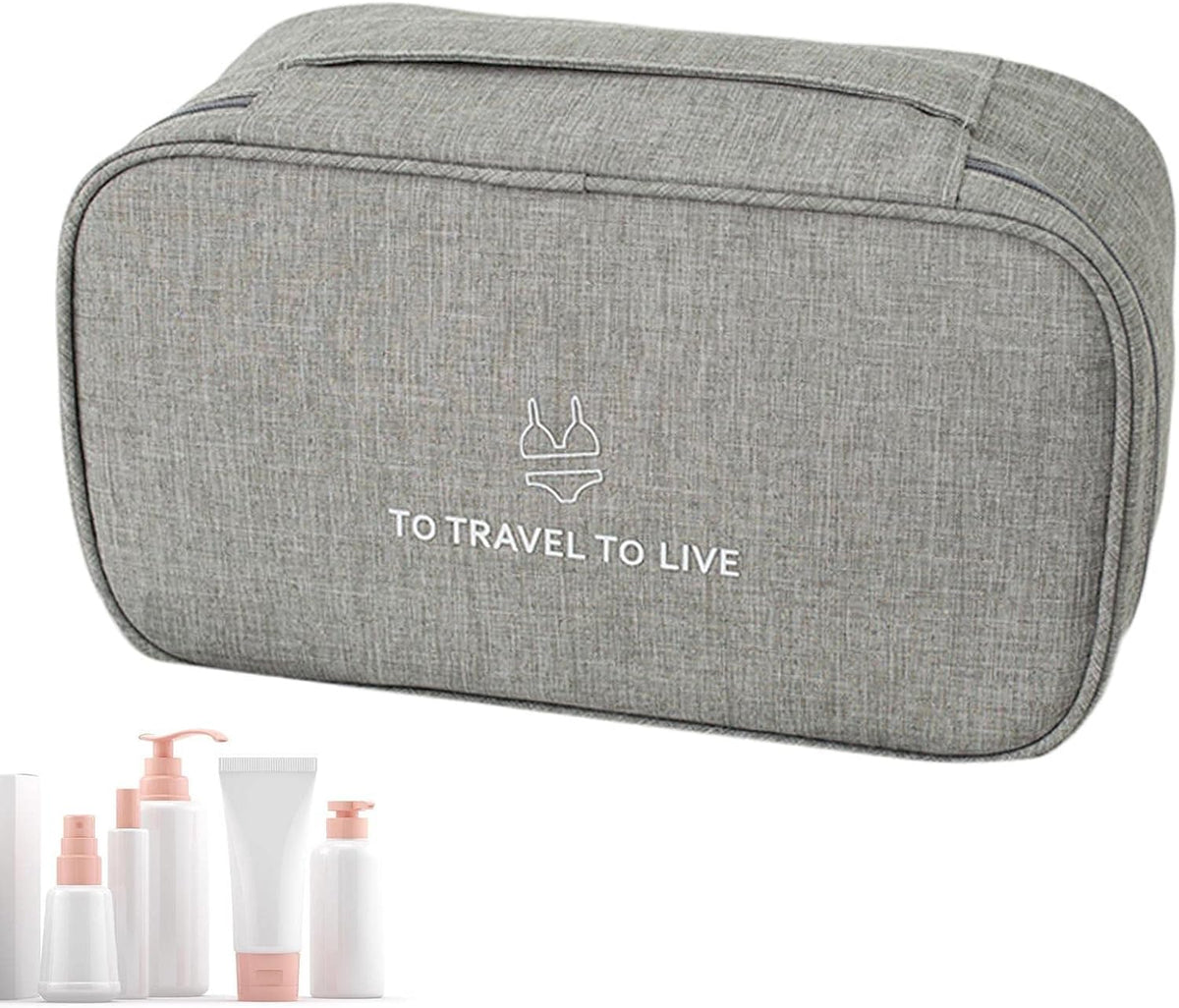 Travel Bra Underwaer Organizer Compact Lingerie Box Fornight Toiletry Bag, Portable Multi-Functional Underwear Organizer Case with Handle Travel Storage Bag Cube Cosmetic Bag