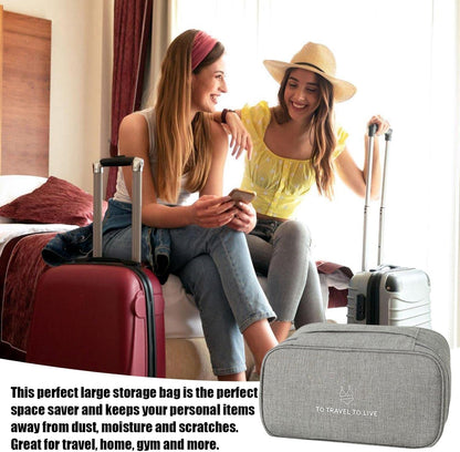 Travel Bra Underwaer Organizer Compact Lingerie Box Fornight Toiletry Bag, Portable Multi-Functional Underwear Organizer Case with Handle Travel Storage Bag Cube Cosmetic Bag
