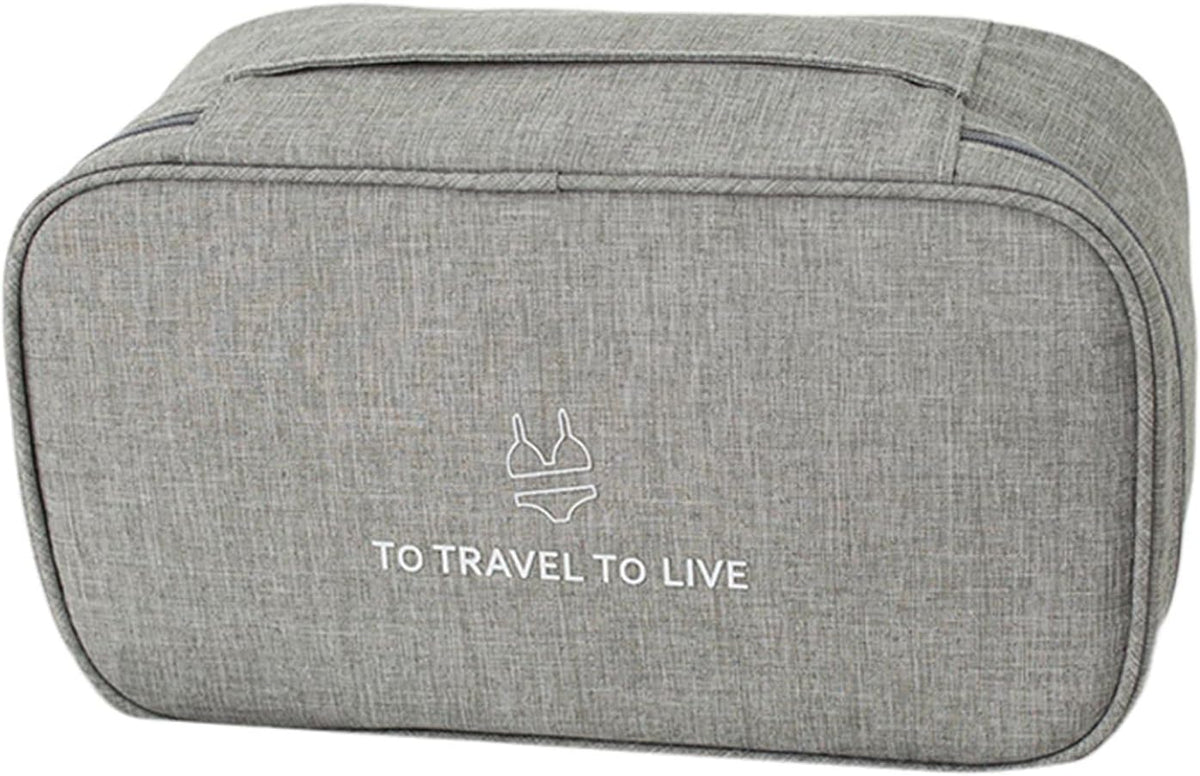 Travel Bra Underwaer Organizer Compact Lingerie Box Fornight Toiletry Bag, Portable Multi-Functional Underwear Organizer Case with Handle Travel Storage Bag Cube Cosmetic Bag