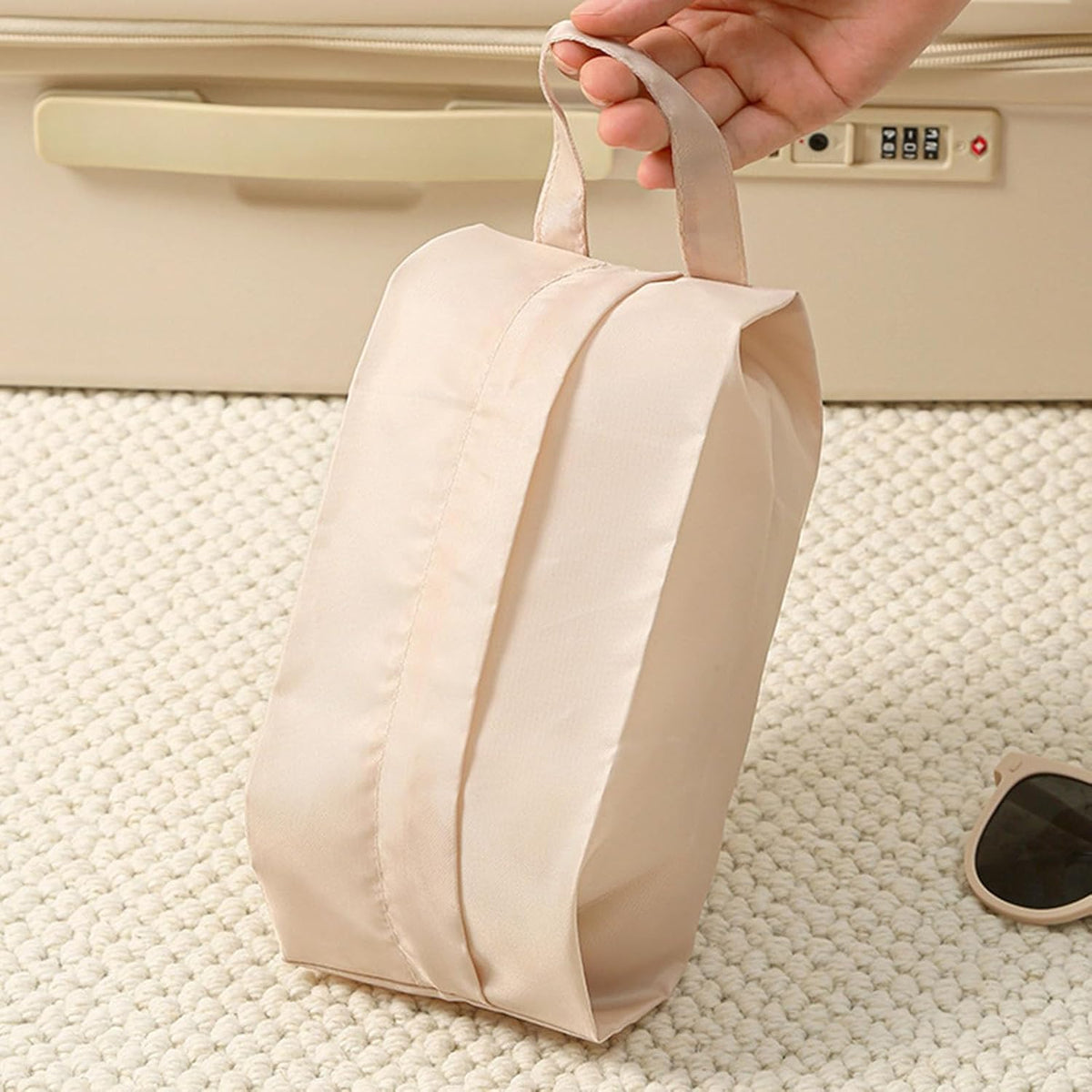 Water Travel Organiser with Carry Handle Foldable Storage for Clothes Cosmetics Toiletries Travel Underwear Storage Bag