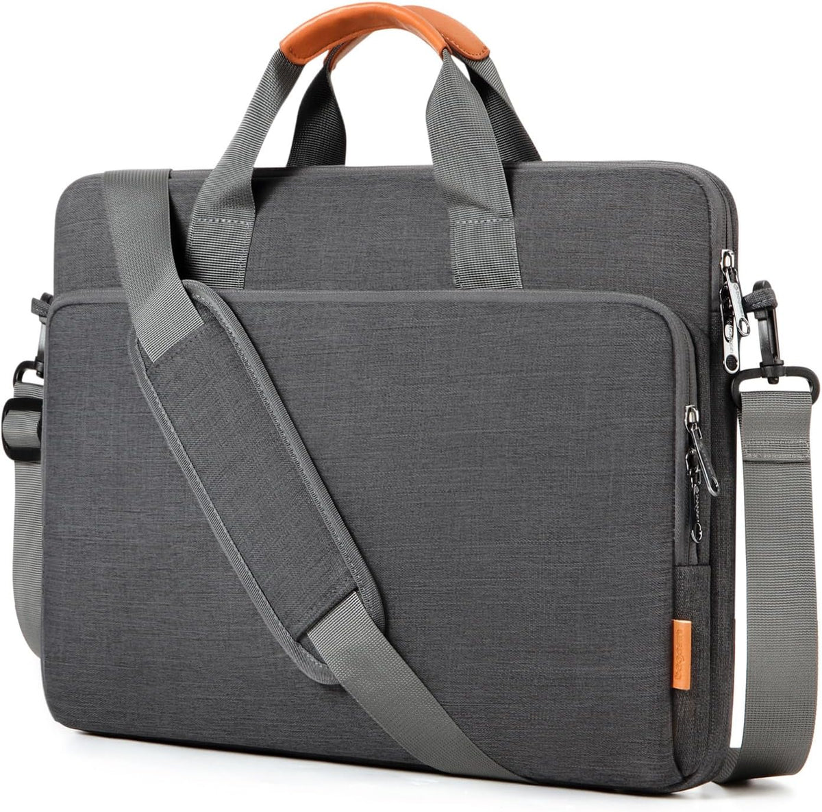 15 15.6 16 inch Laptop Bag Carrying Case | Water-Repellent Fabric Computer PC Shoulder Briefcase, Lightweight Toploader, Business Casual or School