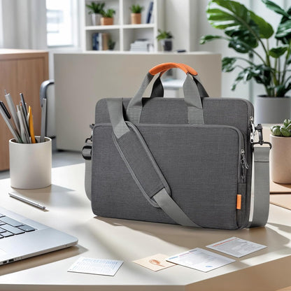 15 15.6 16 inch Laptop Bag Carrying Case | Water-Repellent Fabric Computer PC Shoulder Briefcase, Lightweight Toploader, Business Casual or School