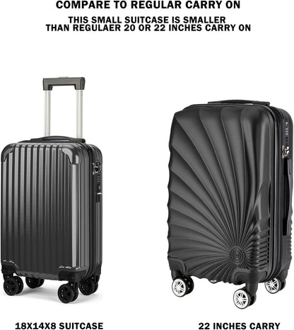Personal Item Suitcase 18x14x8 Inches Hardside Built In TSA Lock & USB Port Lightweight Luggage With Removable Silent Wheels Underseat Carry-On Bag For Spirit and Frontier and More (Yellow)