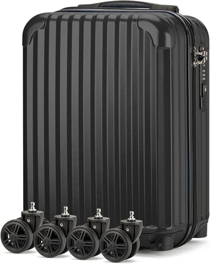Personal Item Suitcase 18x14x8 Inches Hardside Built In TSA Lock & USB Port Lightweight Luggage With Removable Silent Wheels Underseat Carry-On Bag For Spirit and Frontier and More (Yellow)