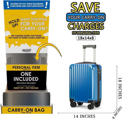 Personal Item Suitcase 18x14x8 Inches Hardside Built In TSA Lock & USB Port Lightweight Luggage With Removable Silent Wheels Underseat Carry-On Bag For Spirit and Frontier and More (Yellow)