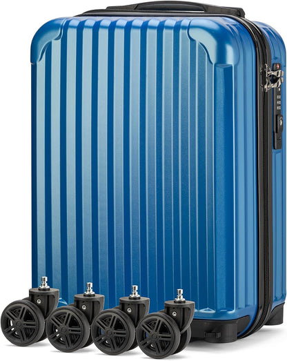 Personal Item Suitcase 18x14x8 Inches Hardside Built In TSA Lock & USB Port Lightweight Luggage With Removable Silent Wheels Underseat Carry-On Bag For Spirit and Frontier and More (Yellow)