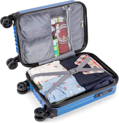 Personal Item Suitcase 18x14x8 Inches Hardside Built In TSA Lock & USB Port Lightweight Luggage With Removable Silent Wheels Underseat Carry-On Bag For Spirit and Frontier and More (Yellow)