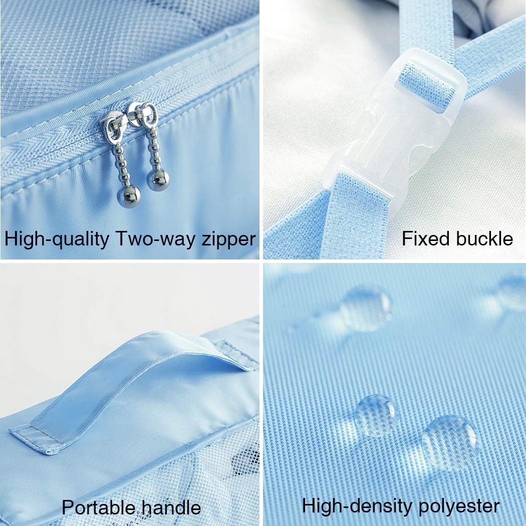 Travel Packing Cubes 8 Pcs Set, Luggage Packing Organizers with Shoe Bag and Toiletry Bag
