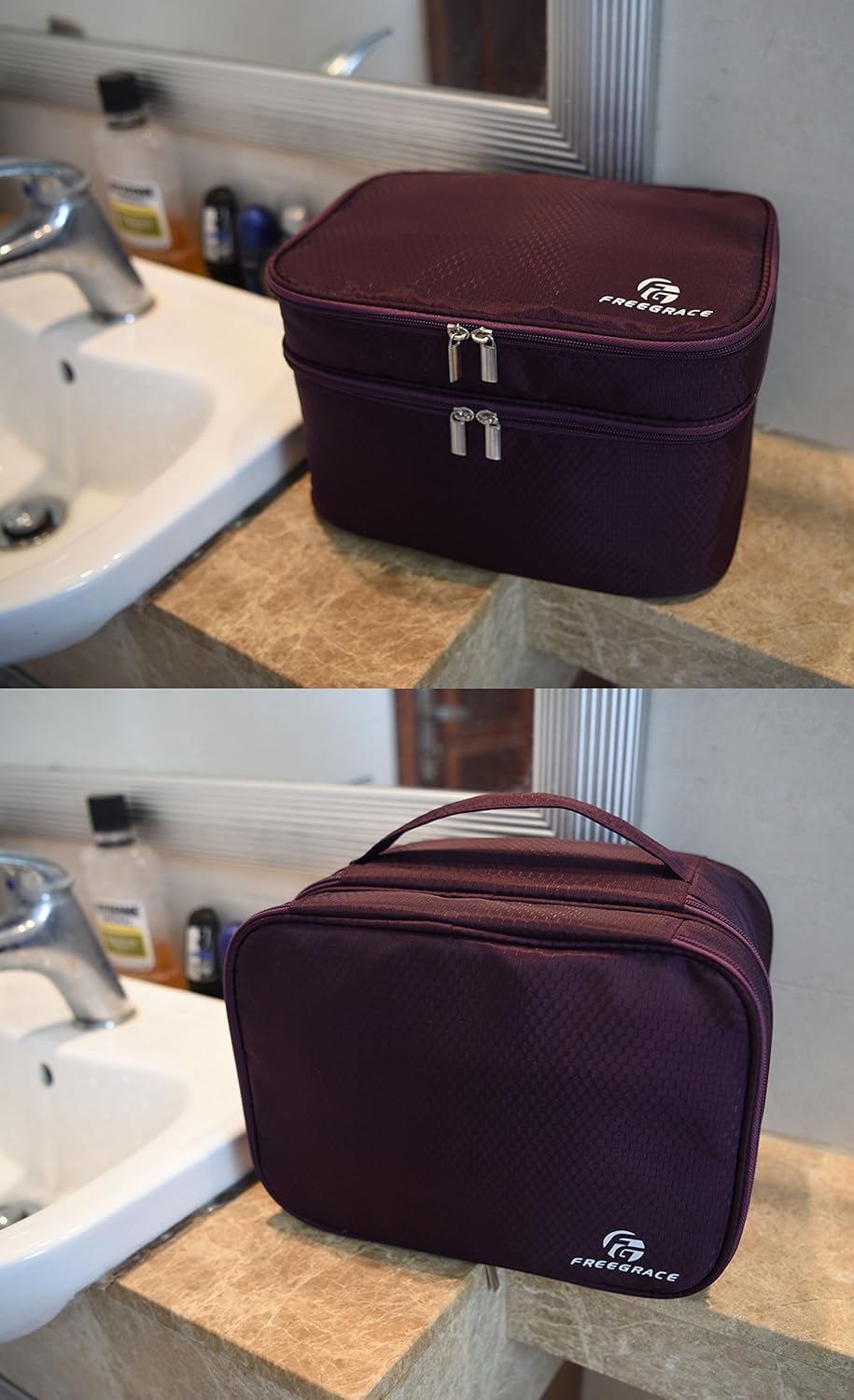 Travel Organizer Underwear Bag - Large Double Layer Packing Storage Bag – Fits Large Bra, Socks, Underpants, Cosmetic, Toiletry kit