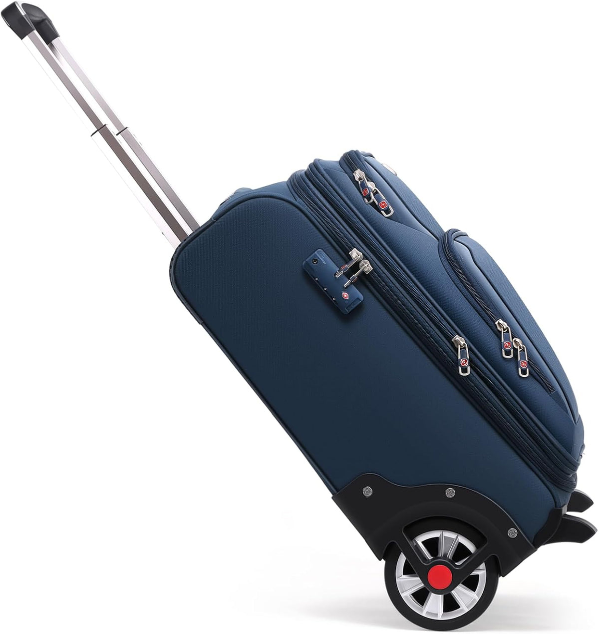 ROPLUS Laduga Softside Expandable Luggage with Large Wheels Carry-On Luggage Suicase (Purple, 21-Inch)