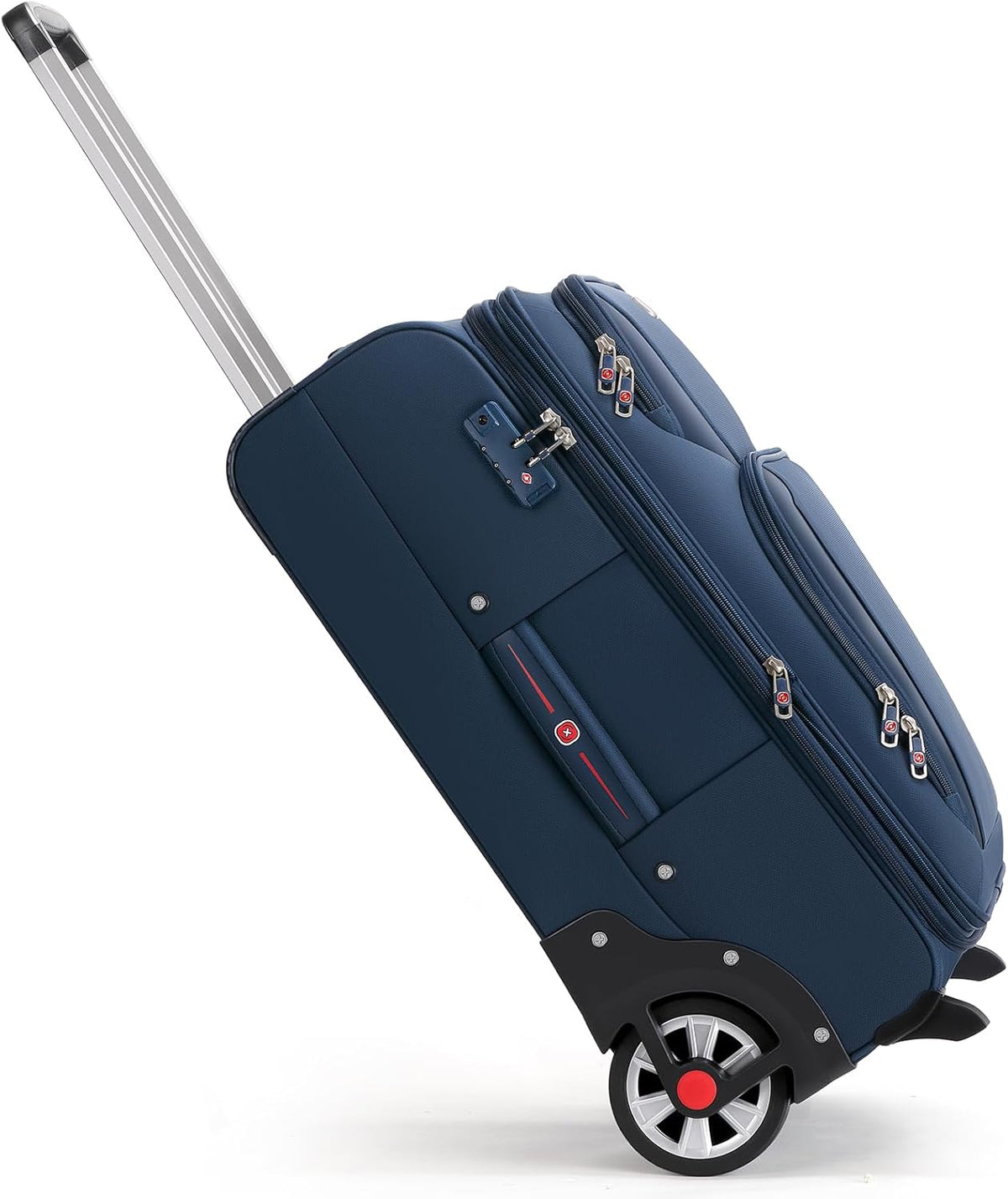 ROPLUS Laduga Softside Expandable Luggage with Large Wheels Carry-On Luggage Suicase (Purple, 21-Inch)