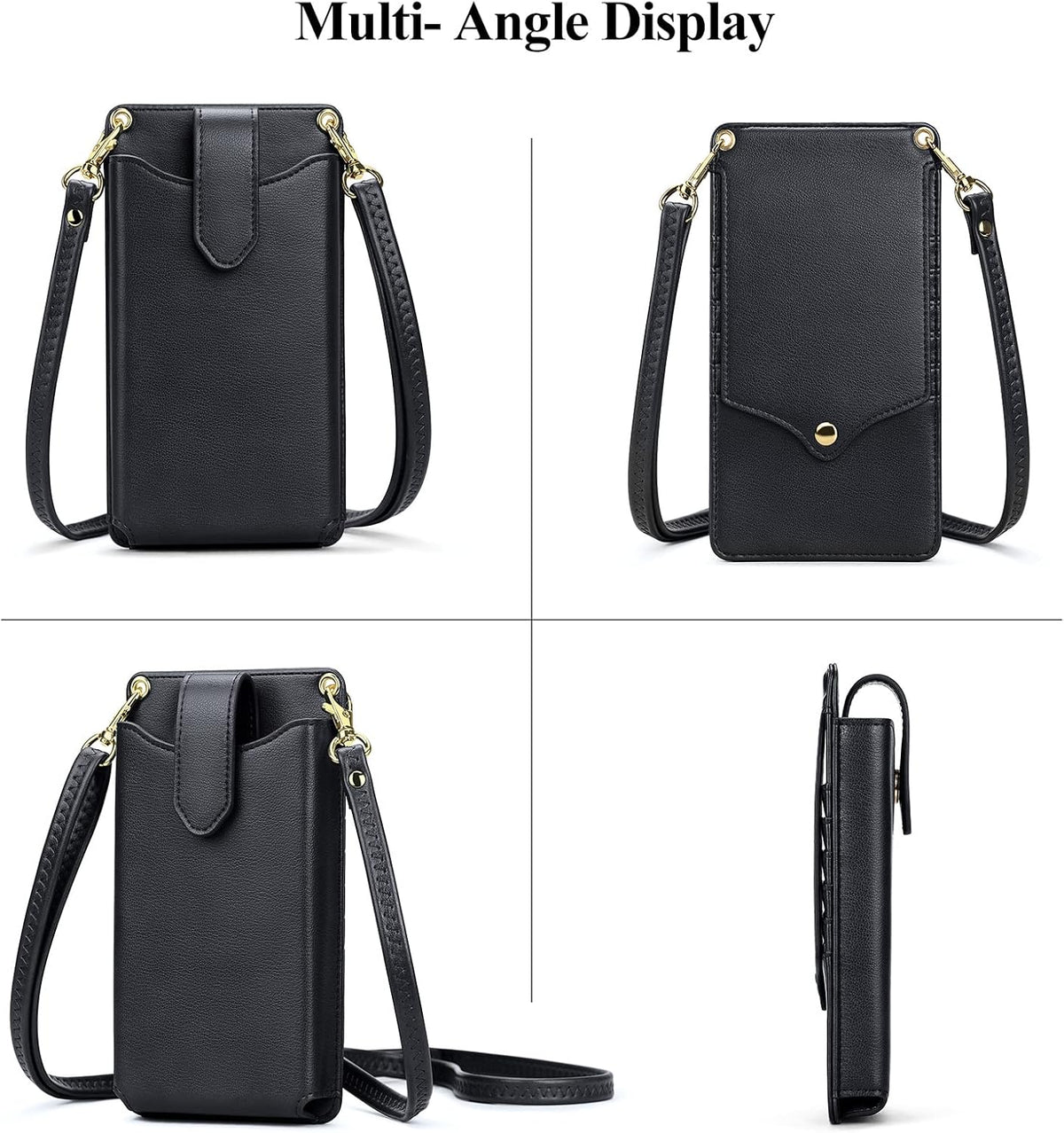 Small Crossbody Cell Phone Purse for Women Vegan Leather Crossbody Phone Bag with RFID Card Slots Adjustable Strap