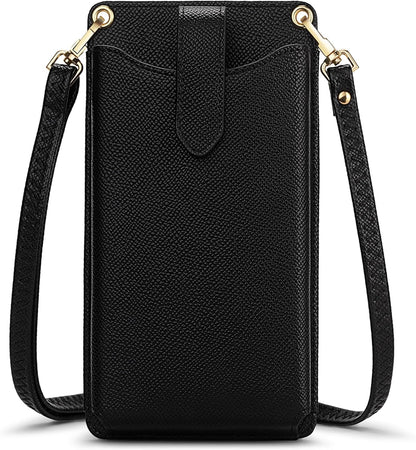 Small Crossbody Cell Phone Purse for Women Vegan Leather Crossbody Phone Bag with RFID Card Slots Adjustable Strap