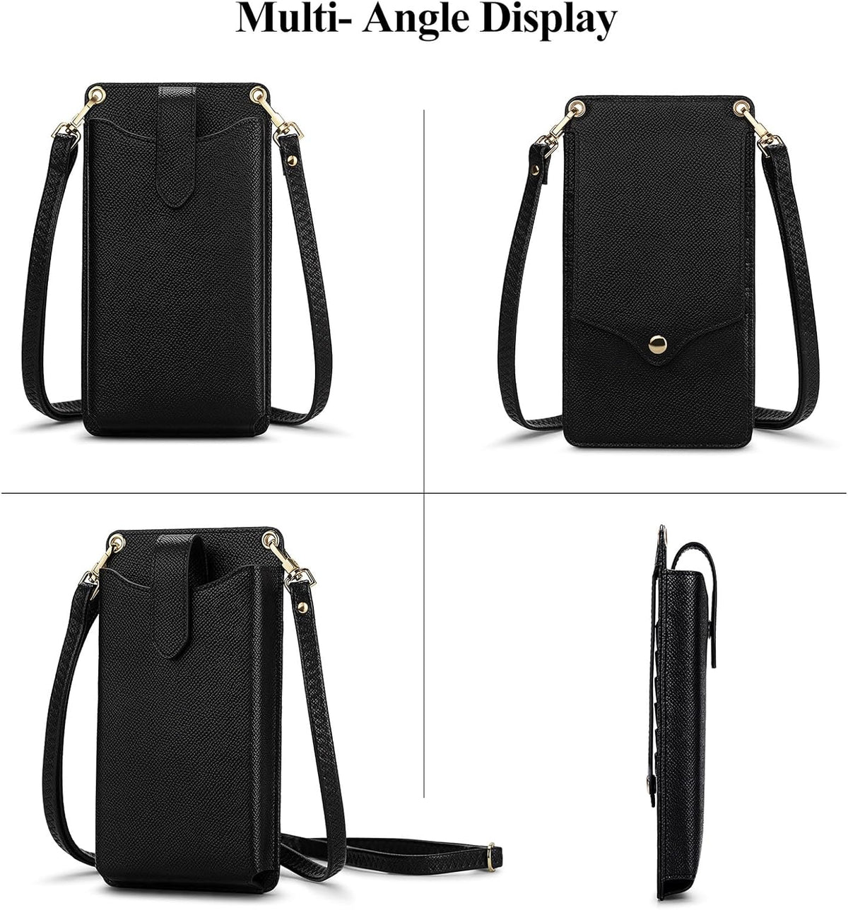 Small Crossbody Cell Phone Purse for Women Vegan Leather Crossbody Phone Bag with RFID Card Slots Adjustable Strap