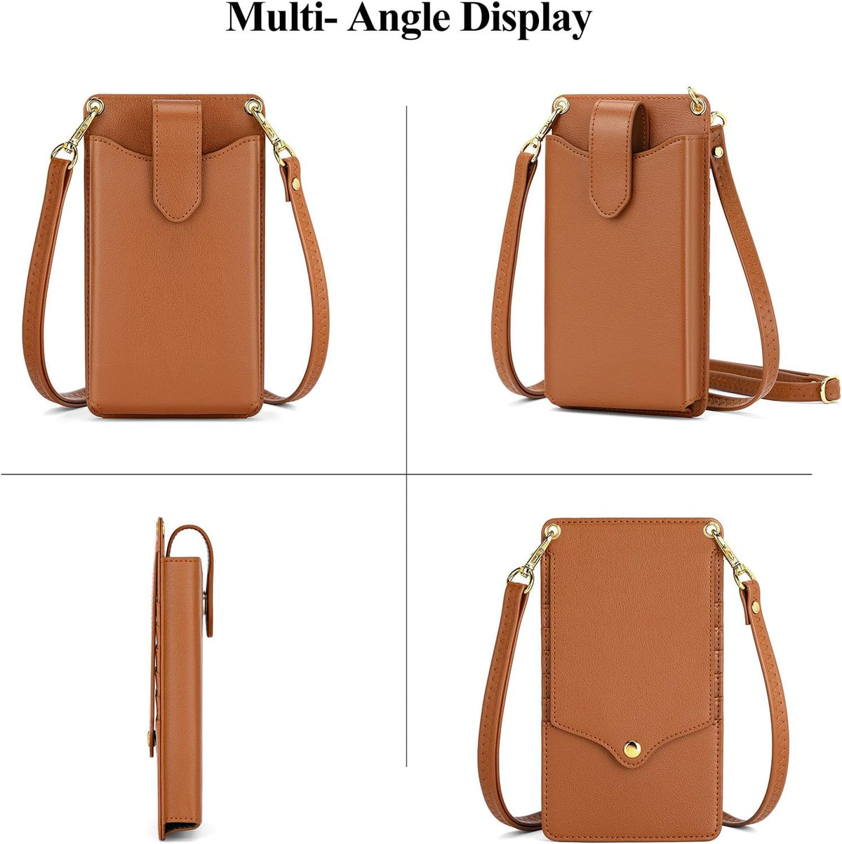 Small Crossbody Cell Phone Purse for Women Vegan Leather Crossbody Phone Bag with RFID Card Slots Adjustable Strap