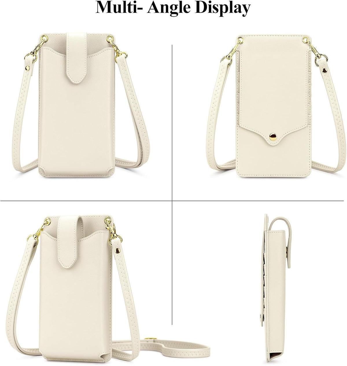 Small Crossbody Cell Phone Purse for Women Vegan Leather Crossbody Phone Bag with RFID Card Slots Adjustable Strap