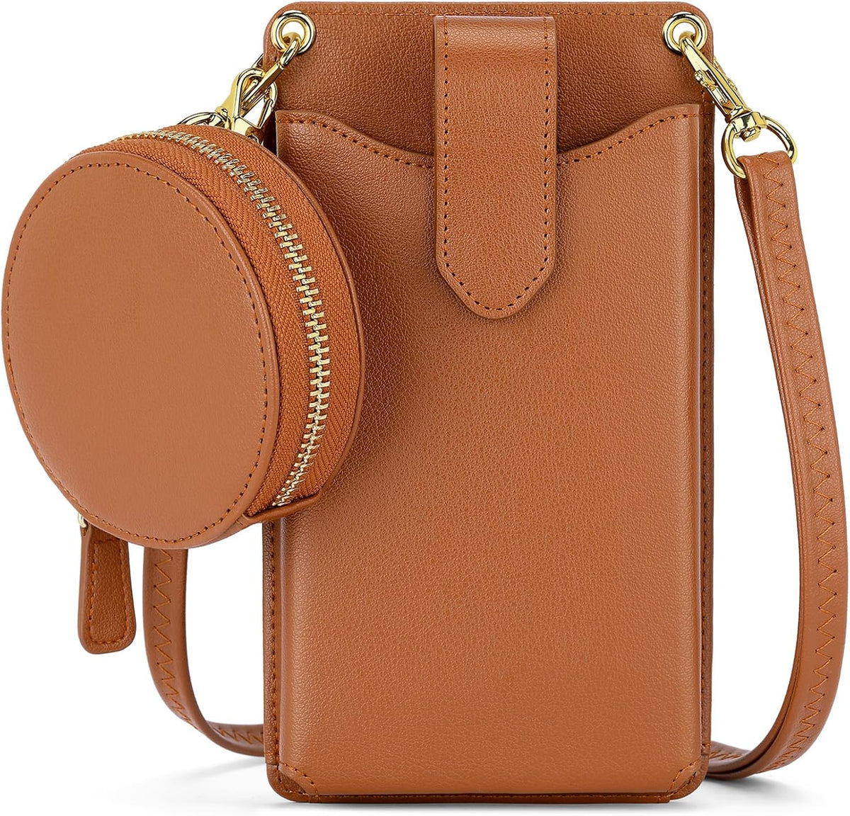 Small Crossbody Cell Phone Purse for Women Vegan Leather Crossbody Phone Bag with RFID Card Slots Adjustable Strap