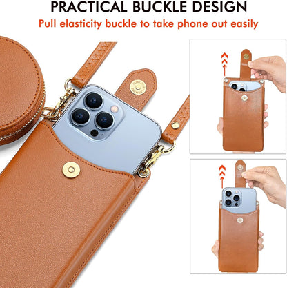 Small Crossbody Cell Phone Purse for Women Vegan Leather Crossbody Phone Bag with RFID Card Slots Adjustable Strap