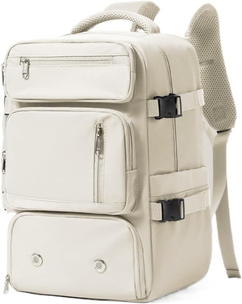 40x20x25cm Carry On Luggage Laptop Bag Anti-Theft Men Women's Bag For Sports Trekking Travel Backpack Cabin Bag(Beige)