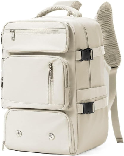 40x20x25cm Carry On Luggage Laptop Bag Anti-Theft Men Women's Bag For Sports Trekking Travel Backpack Cabin Bag(Beige)