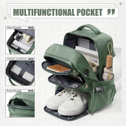 40x20x25cm Carry On Luggage Laptop Bag Anti-Theft Men Women's Bag For Sports Trekking Travel Backpack Cabin Bag(Beige)