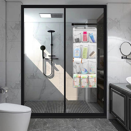 Mesh Shower Organizer Hanging Caddy Quick Dry Bathroom Storage for Toiletry Accessories with Rotating Hanger (12 Pockets)