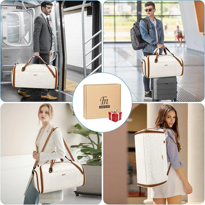 Convertible Garment Bags for Travel - Carry on Garment Duffle Bag with Backpack Straps for Men Women, 4 in 1 Large Travel Duffel Bags with Shoes Compartment Hanging Suit Dress Weekender Bag 3pcs Set