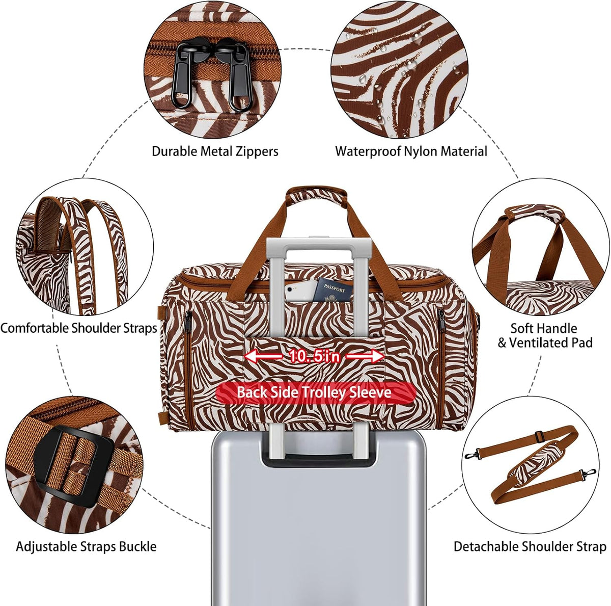 Convertible Garment Bags for Travel - Carry on Garment Duffle Bag with Backpack Straps for Men Women, 4 in 1 Large Travel Duffel Bags with Shoes Compartment Hanging Suit Dress Weekender Bag 3pcs Set