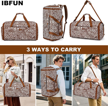 Convertible Garment Bags for Travel - Carry on Garment Duffle Bag with Backpack Straps for Men Women, 4 in 1 Large Travel Duffel Bags with Shoes Compartment Hanging Suit Dress Weekender Bag 3pcs Set