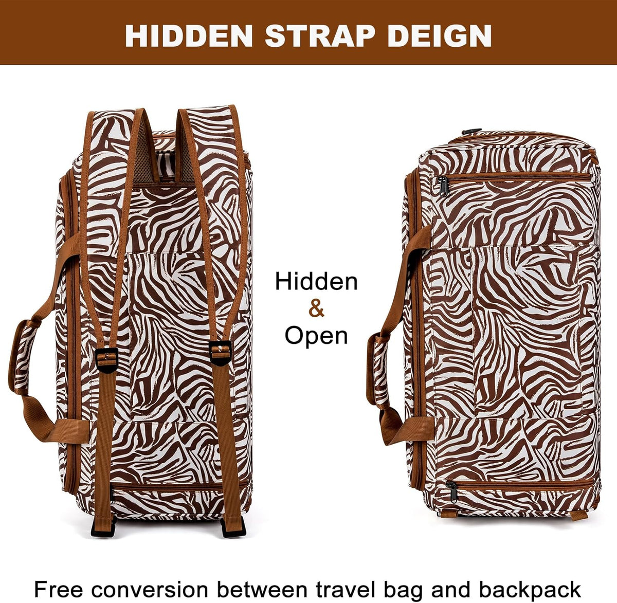 Convertible Garment Bags for Travel - Carry on Garment Duffle Bag with Backpack Straps for Men Women, 4 in 1 Large Travel Duffel Bags with Shoes Compartment Hanging Suit Dress Weekender Bag 3pcs Set