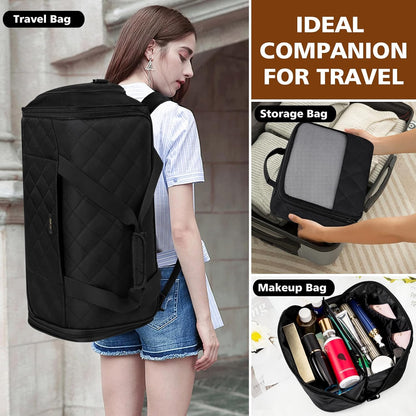 Convertible Garment Bags for Travel - Carry on Garment Duffle Bag with Backpack Straps for Men Women, 4 in 1 Large Travel Duffel Bags with Shoes Compartment Hanging Suit Dress Weekender Bag 3pcs Set