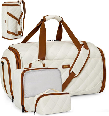 Convertible Garment Bags for Travel - Carry on Garment Duffle Bag with Backpack Straps for Men Women, 4 in 1 Large Travel Duffel Bags with Shoes Compartment Hanging Suit Dress Weekender Bag 3pcs Set