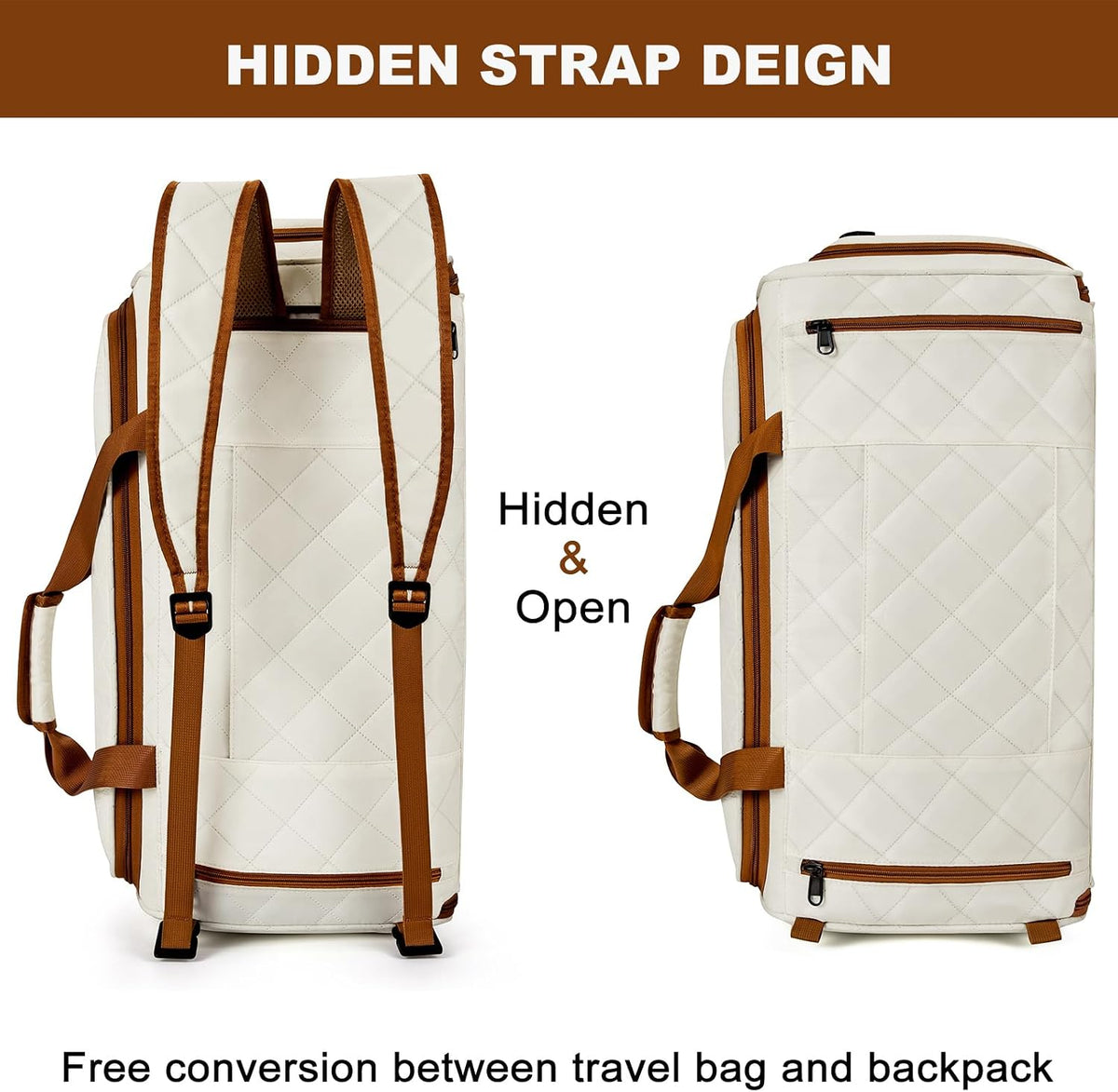 Convertible Garment Bags for Travel - Carry on Garment Duffle Bag with Backpack Straps for Men Women, 4 in 1 Large Travel Duffel Bags with Shoes Compartment Hanging Suit Dress Weekender Bag 3pcs Set