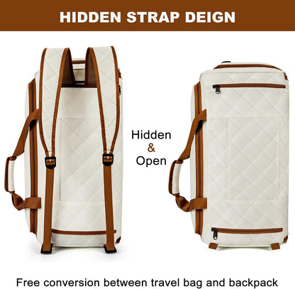 Convertible Garment Bags for Travel - Carry on Garment Duffle Bag with Backpack Straps for Men Women, 4 in 1 Large Travel Duffel Bags with Shoes Compartment Hanging Suit Dress Weekender Bag 3pcs Set