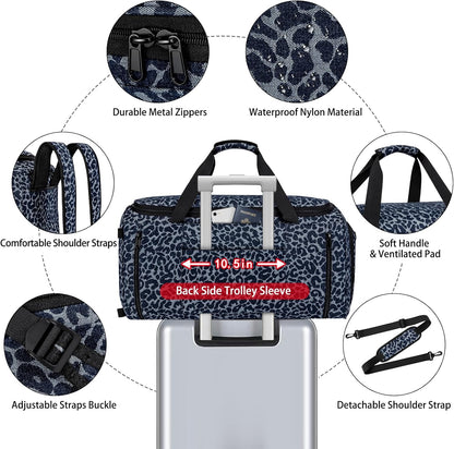 Convertible Garment Bags for Travel - Carry on Garment Duffle Bag with Backpack Straps for Men Women, 4 in 1 Large Travel Duffel Bags with Shoes Compartment Hanging Suit Dress Weekender Bag 3pcs Set