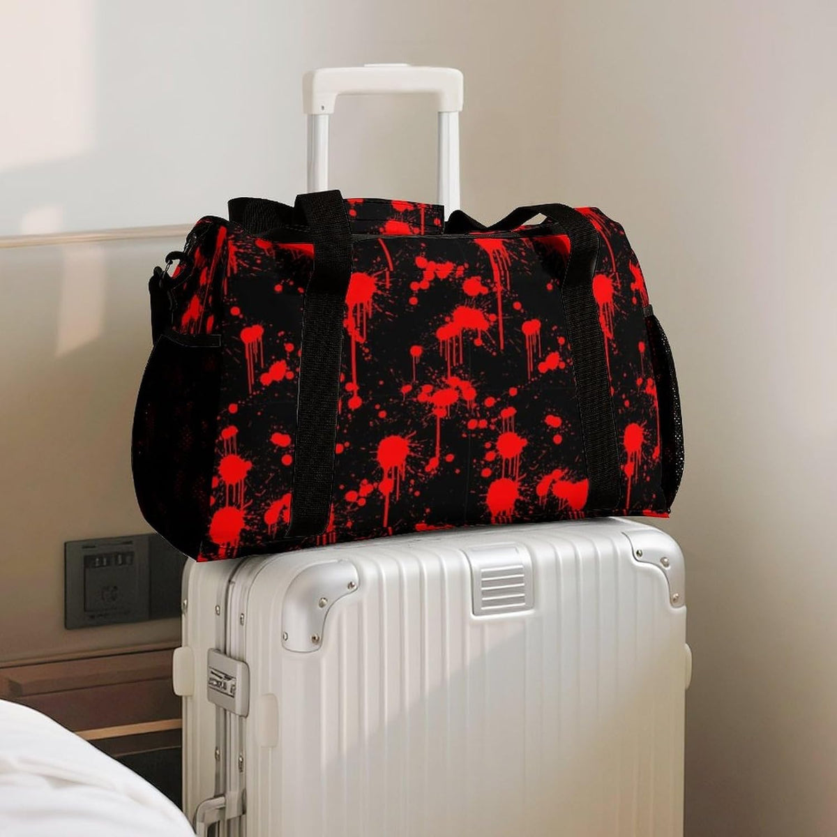 Foldable Carry On Travel Duffel Weekender Bag Lightweight Overnight Tote Bag for Men Women Sport