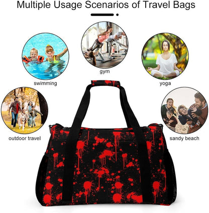 Foldable Carry On Travel Duffel Weekender Bag Lightweight Overnight Tote Bag for Men Women Sport