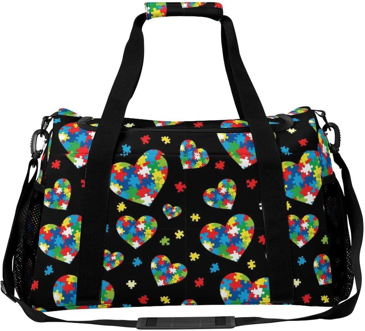 Foldable Carry On Travel Duffel Weekender Bag Lightweight Overnight Tote Bag for Men Women Sport