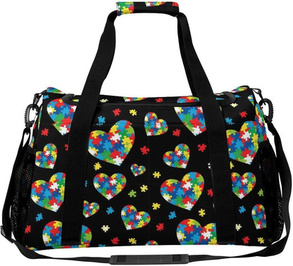 Foldable Carry On Travel Duffel Weekender Bag Lightweight Overnight Tote Bag for Men Women Sport