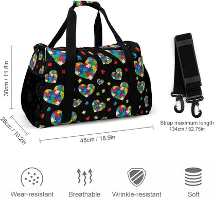 Foldable Carry On Travel Duffel Weekender Bag Lightweight Overnight Tote Bag for Men Women Sport