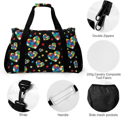 Foldable Carry On Travel Duffel Weekender Bag Lightweight Overnight Tote Bag for Men Women Sport