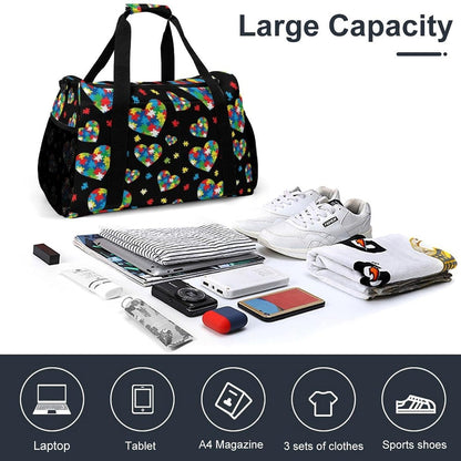 Foldable Carry On Travel Duffel Weekender Bag Lightweight Overnight Tote Bag for Men Women Sport
