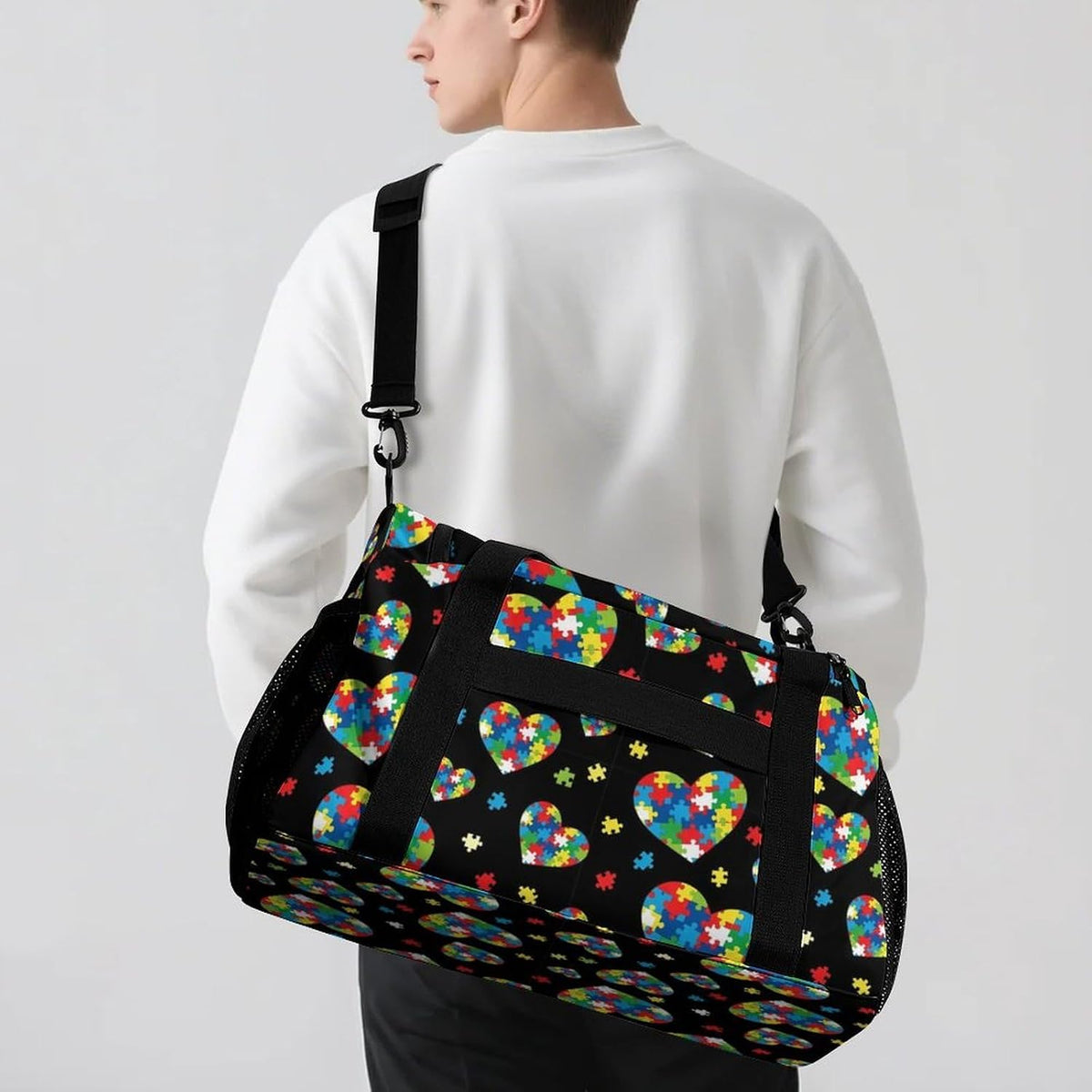 Foldable Carry On Travel Duffel Weekender Bag Lightweight Overnight Tote Bag for Men Women Sport