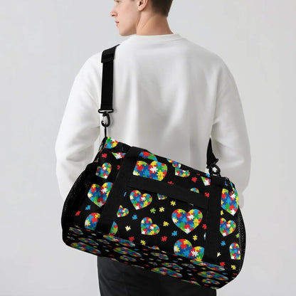 Foldable Carry On Travel Duffel Weekender Bag Lightweight Overnight Tote Bag for Men Women Sport