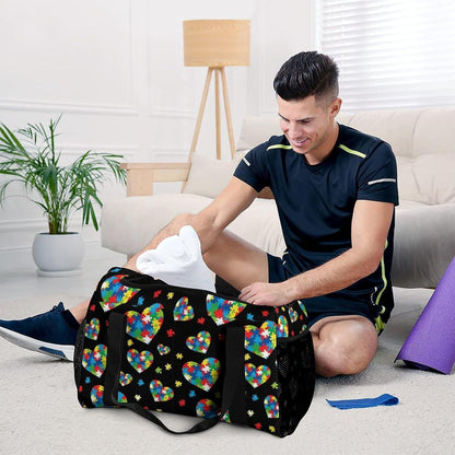 Foldable Carry On Travel Duffel Weekender Bag Lightweight Overnight Tote Bag for Men Women Sport