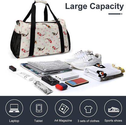 Foldable Carry On Travel Duffel Weekender Bag Lightweight Overnight Tote Bag for Men Women Sport