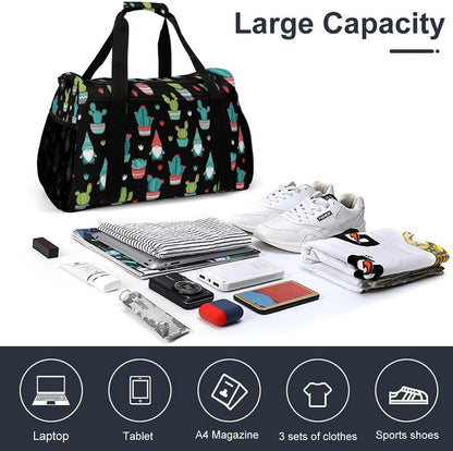 Foldable Carry On Travel Duffel Weekender Bag Lightweight Overnight Tote Bag for Men Women Sport